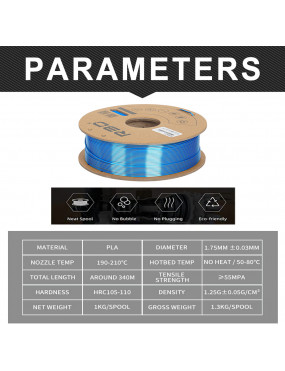 PLA Silk Dual-Color Black-Blue