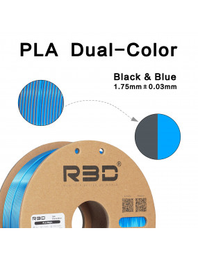 PLA Silk Dual-Color Black-Blue