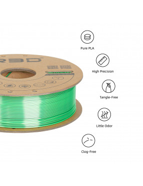 PLA Silk Dual-Color Black-Green
