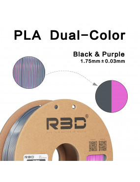 PLA Silk Dual-Color Black-Purple