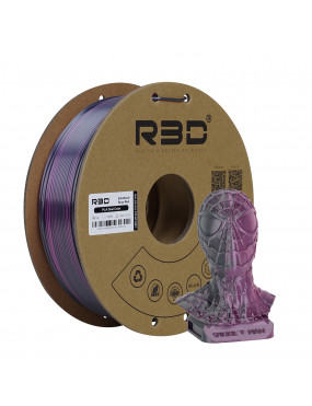 PLA Silk Dual-Color Black-Rose Red