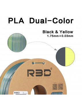 PLA Silk Dual-Color Black-Yellow