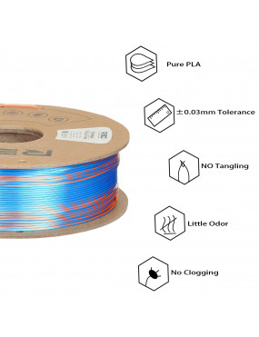 PLA Silk Dual-Color Blue-Orange