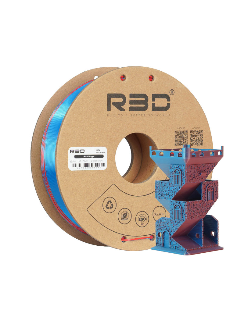 PLA Silk Dual-Color Blue-Red