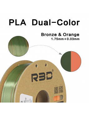 PLA Silk Dual-Color Bronze-Orange