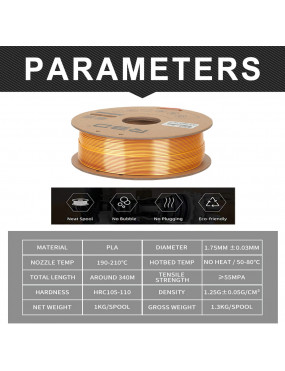 PLA Silk Dual-Color Gold-Copper