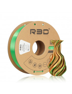 PLA Silk Dual-Color Green-Orange