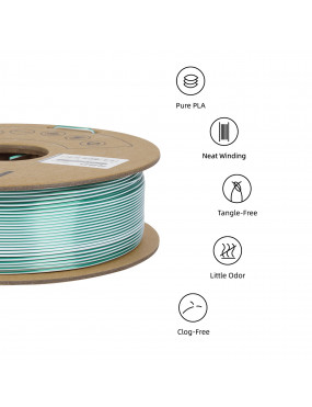 PLA Silk Dual-Color Green-White