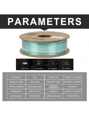 PLA Silk Dual-Color Green-White