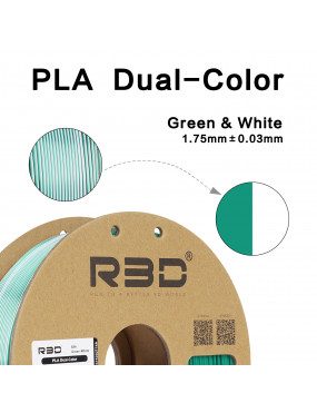 PLA Silk Dual-Color Green-White