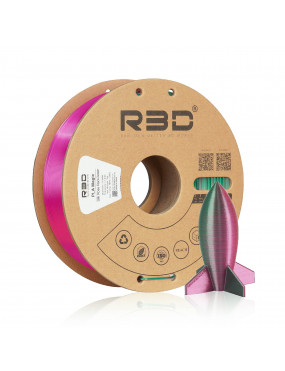 PLA Silk Dual-Color Rose Red-Green