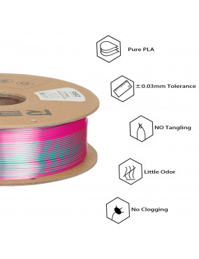 PLA Silk Dual-Color Rose Red-Jade