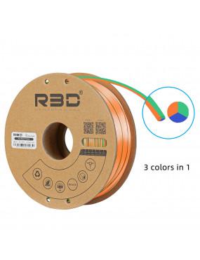PLA Silk Tri-Color Blue-Green-Orange