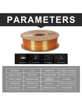 PLA Silk Tri-Color Gold-Copper-Black