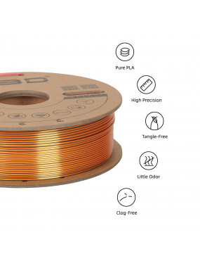 PLA Silk Tri-Color Gold-Copper-Black