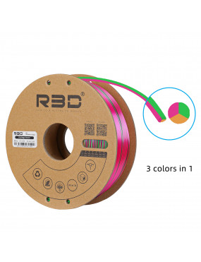 PLA Silk Tri-Color Gold-Green-Fuchsia