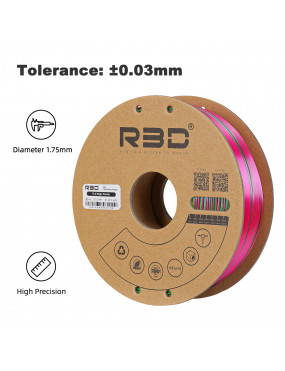 PLA Silk Tri-Color Gold-Green-Fuchsia
