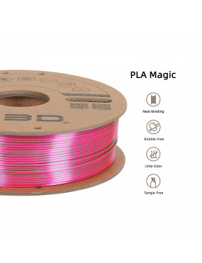 PLA Silk Tri-Color Gold-Green-Fuchsia