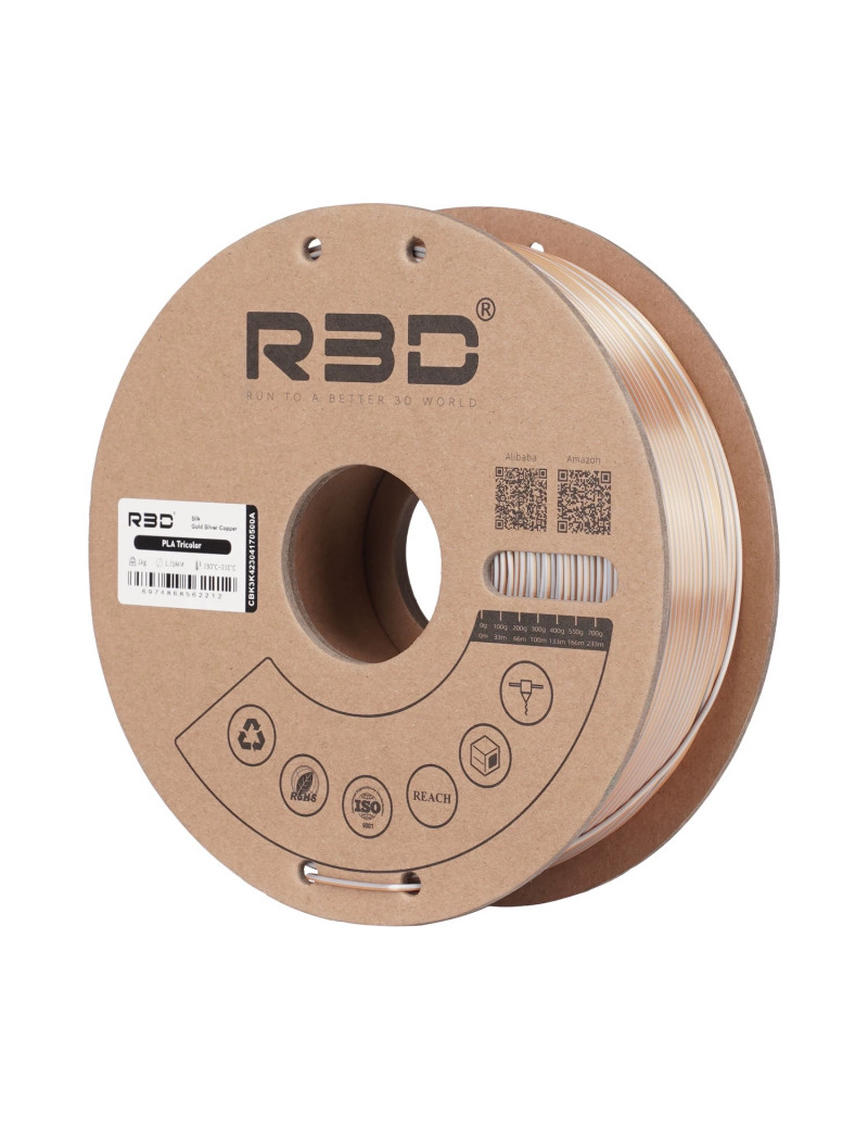 PLA Silk Tri-Color Gold-Silver-Copper