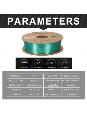 PLA Silk Tri-Color Green-Purple-Copper