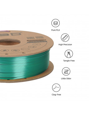 PLA Silk Tri-Color Green-Purple-Copper