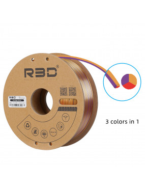 PLA Silk Tri-Color Red-Gold-Purple