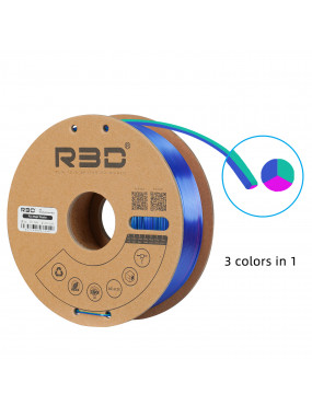 PLA Silk Tri-Color Rose Red-Green-Blue