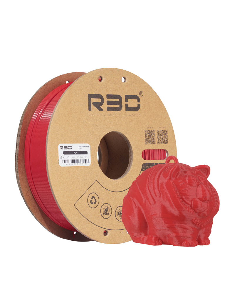 PLA Standard Filament (Fluorescent Red)