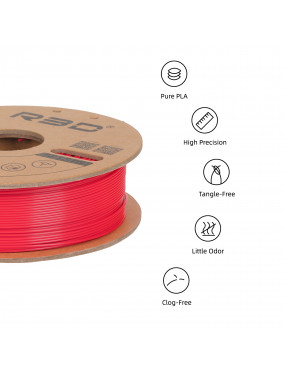 PLA Standard Filament (Fluorescent Red)