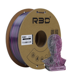 PLA Silk Dual-Color Black-Rose Red PLA Silk Dual-Color Black-Rose Red