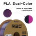 PLA Silk Dual-Color Black-Rose Red