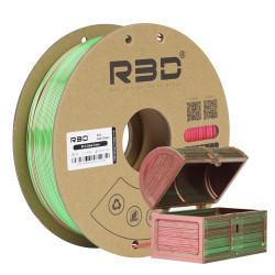 PLA Silk Dual-Color Red-Green PLA Silk Dual-Color Red-Green