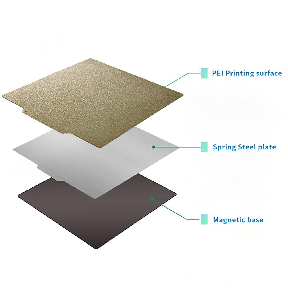 310 X 310mm PEI Magnetic Flexible Heated Bed 310-x-310mm-pei-magnetic-flexible-heated-bed