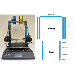 TL-D3 Rubber pre-cut Decorative Strips ( Blue )