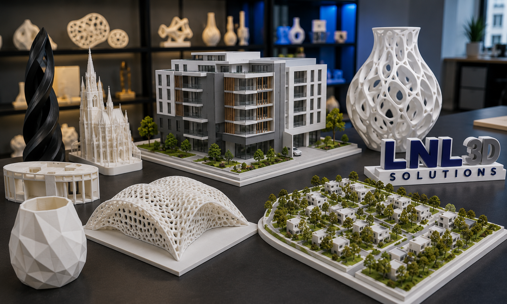 Architecture and display 3D printing models