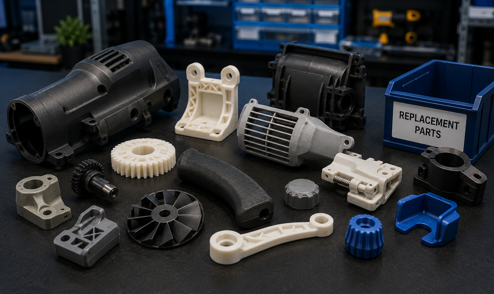 3D printed repair and replacement parts