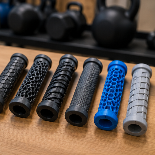 Custom 3D printed grips and handles