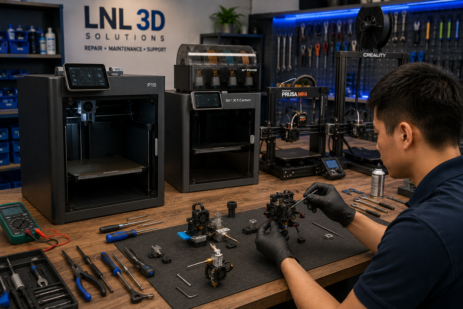 Bambu Lab and multi-brand FDM 3D printer repair service